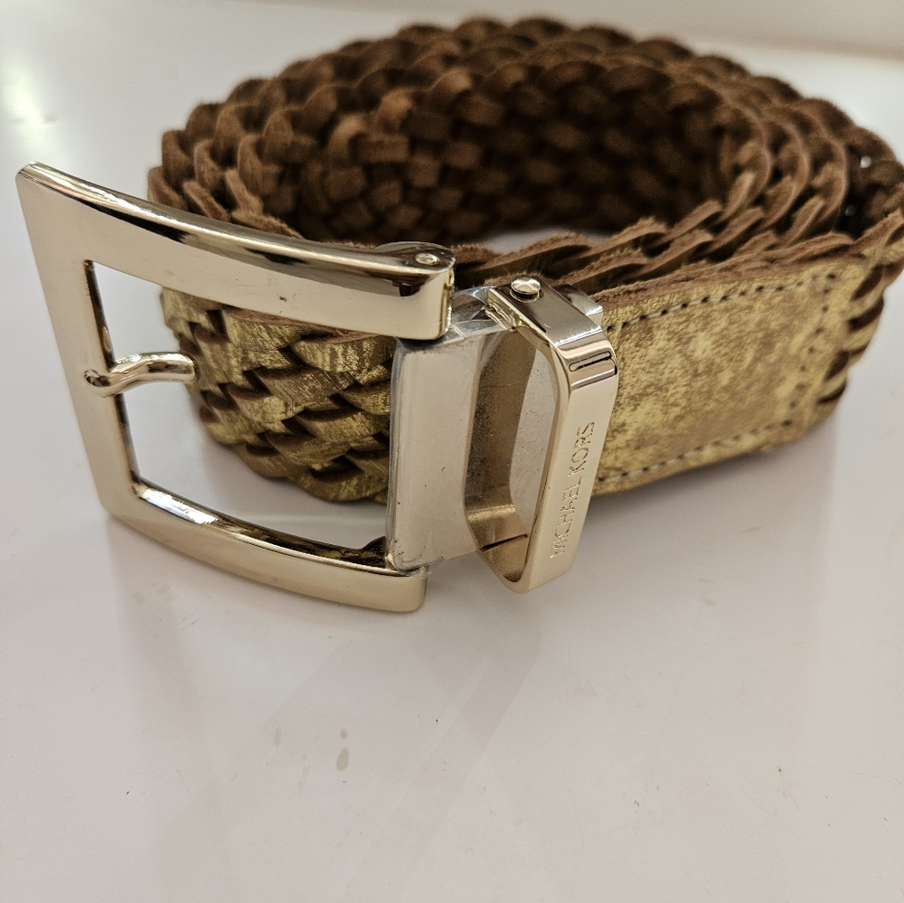 Vintage Michael kors gold metallic belt